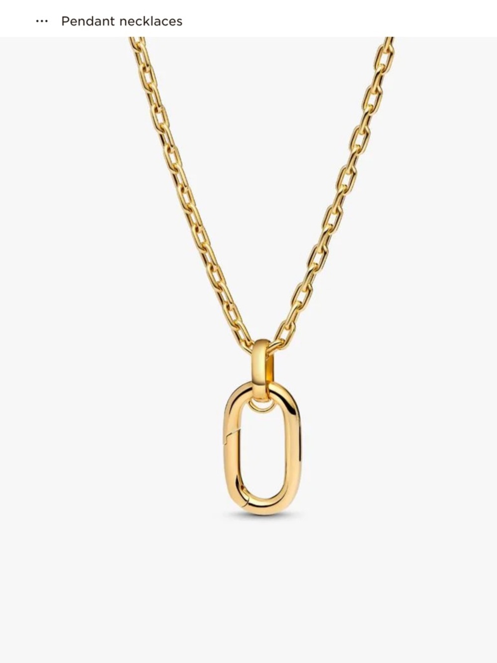 Pandora Gold Link Pendant Necklace